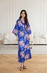 Emerald Floral Women's Kimono Robe and Loungewear