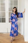 Emerald Floral Women's Kimono Robe and Loungewear