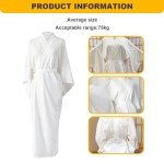 Solid White Women's Japanese Kimono with Belt