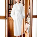 Solid White Women's Japanese Kimono with Belt