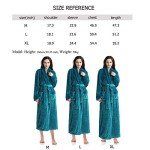Soft Flannel Blue Shawl Collar Women's Bathrobe