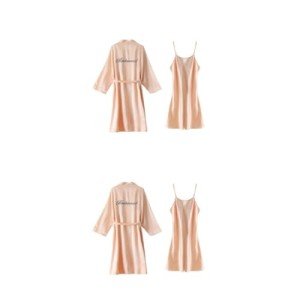 Champagne Satin Bridesmaid Robes - Set of 2