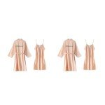 Champagne Satin Bridesmaid Robes - Set of 2