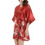 Luxurious Red 2-Piece Women's Silk Robe Set