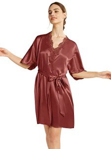 Desert Rose Women's Satin Bridal Robe & Pajamas