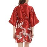 Luxurious Red 2-Piece Women's Silk Robe Set