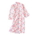 Pink Floral Lightweight Summer Kimono Lounge Robe