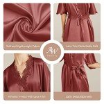 Desert Rose Women's Satin Bridal Robe & Pajamas