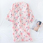 Pink Floral Lightweight Summer Kimono Lounge Robe