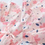 Pink Floral Lightweight Summer Kimono Lounge Robe