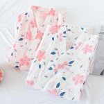 Pink Floral Lightweight Summer Kimono Lounge Robe