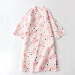 Pink Floral Lightweight Summer Kimono Lounge Robe