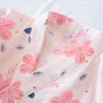 Pink Floral Lightweight Summer Kimono Lounge Robe