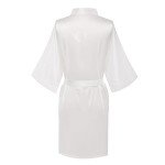 Women's Satin Kimono Nightgown in White