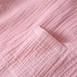 Green Japanese Style Two-Piece Cotton Pajamas Set