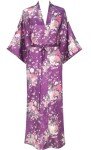 Floral Kimono Robe - Light Green for Women