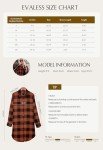 EVALESS Color Block Plaid Shacket Jacket Women Fashion 2024 V Neck Long Sleeve Button Down Blouses Tops Lightweight Flannel Shirts Jackets Cardigans Coats with Pockets Brown Medium