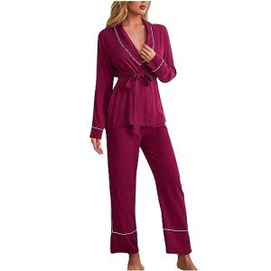 Cozy Women's Kimono Pajama Set for Fall/Winter
