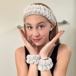 FROG SAC Puffy Spa Headband & Wristbands Set
