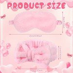 24 Pcs Plush Spa Headbands & Eye Masks Set