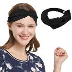 Silk Hair Wrap Headband for Women - Black
