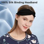 Silk Hair Wrap Headband for Women - Black