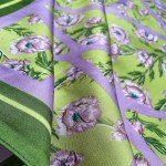 Purple Flower Fashion Scarf Wrap for Women
