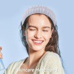 6 Pcs Grey Spa Headband & Wristband Set