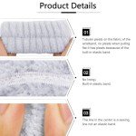 6 Pcs Grey Spa Headband & Wristband Set