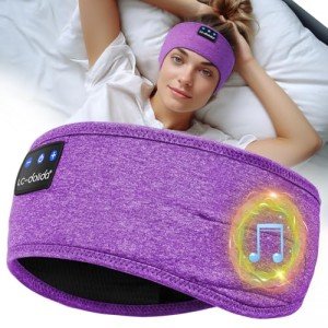 Purple Bluetooth Sleep Headphones Headband for Women