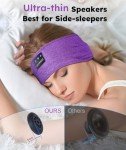 Purple Bluetooth Sleep Headphones Headband for Women