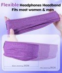 Purple Bluetooth Sleep Headphones Headband for Women