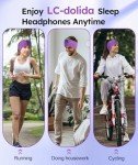 Purple Bluetooth Sleep Headphones Headband for Women