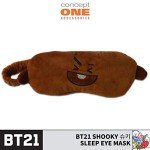 BT21 SHOOKY Big Face Sleep Eye Mask - Brown