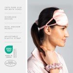 Silk Sleep Mask for Travel - Hypoallergenic Red