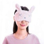 Cute Rabbit Plush Eye Mask for Sleep & Travel