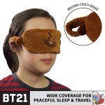 BT21 SHOOKY Big Face Sleep Eye Mask - Brown