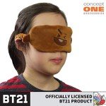 BT21 SHOOKY Big Face Sleep Eye Mask - Brown