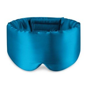 Mulberry Silk Sleep Mask with Adjustable Headband - Peacock Blue