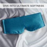 Mulberry Silk Sleep Mask with Adjustable Headband - Peacock Blue