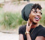 Satin Lined Sleep Cap for Curly Hair - Black