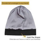 Satin Lined Sleep Cap for Curly Hair - Black