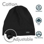 Satin Lined Sleep Cap for Curly Hair - Black