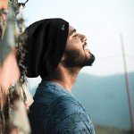 Satin Lined Sleep Cap for Curly Hair - Black