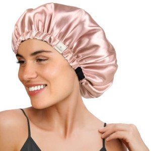 Extra Large Reversible Satin Sleep Cap for Women