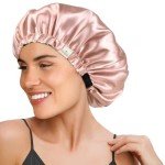 Extra Large Reversible Satin Sleep Cap for Women