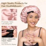 Extra Large Reversible Satin Sleep Cap for Women