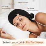 Silk Satin Bonnet Sleep Cap - Adjustable Slouchy Hat