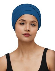 Soft Bamboo Sleep Cap for Women – Blue