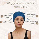 Soft Bamboo Sleep Cap for Women – Blue